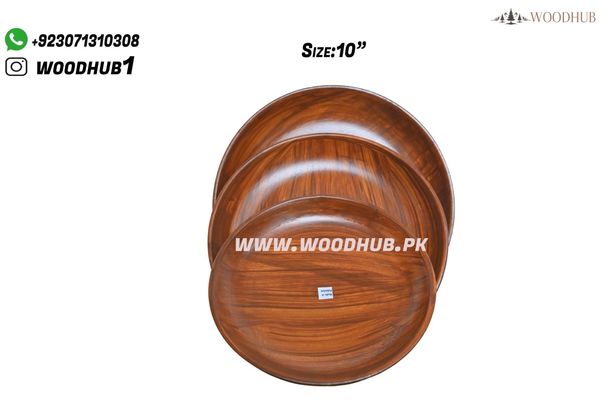 wooden plate set