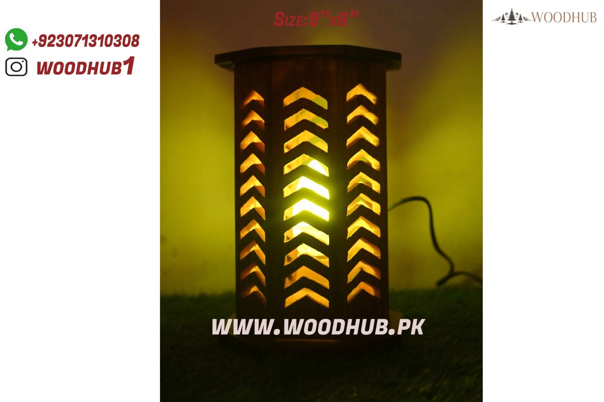 wooden table lamp cutwork