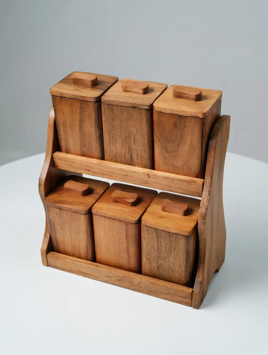 wooden masala box