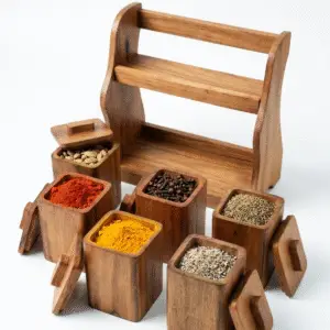 wooden masala box