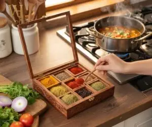 Wooden Masala Box Pakistan most trusted masala box seller Woodhub