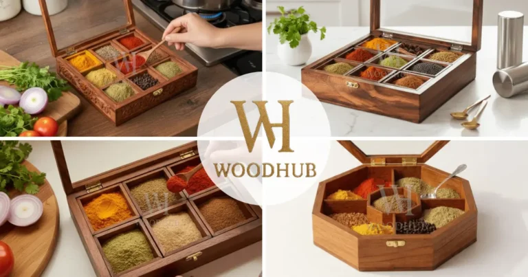 wooden masala box