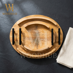 White Wooden Tray Set – 2 Pcs Set | Woodhub.pk