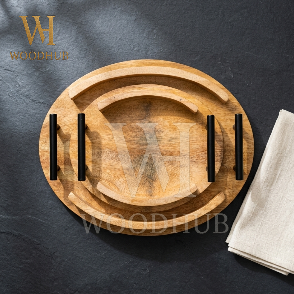 White Wooden Tray Set – 2 Pcs Set | Woodhub.pk 1 White Wooden Tray Set – 2 Pcs Set | Woodhub.pk