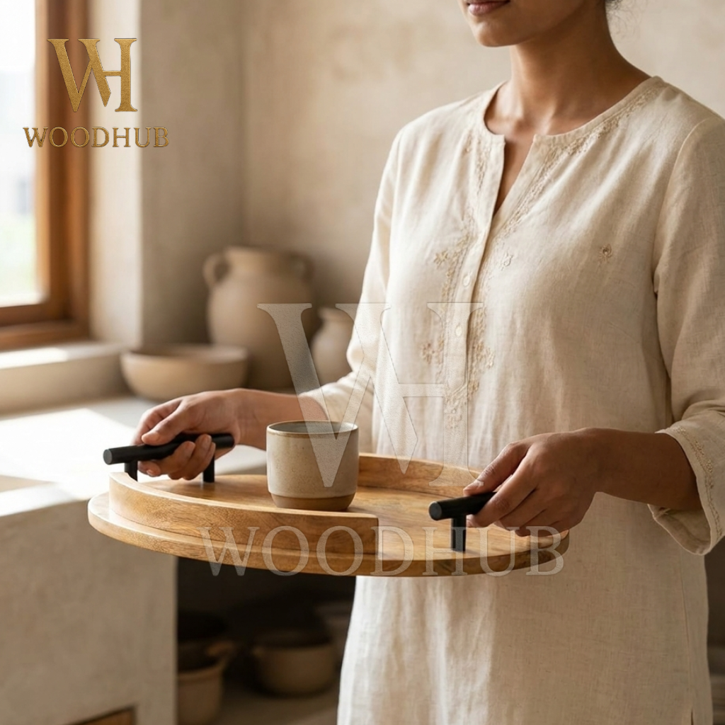 White Wooden Tray Set – 2 Pcs Set | Woodhub.pk 3 White Wooden Tray Set – 2 Pcs Set | Woodhub.pk