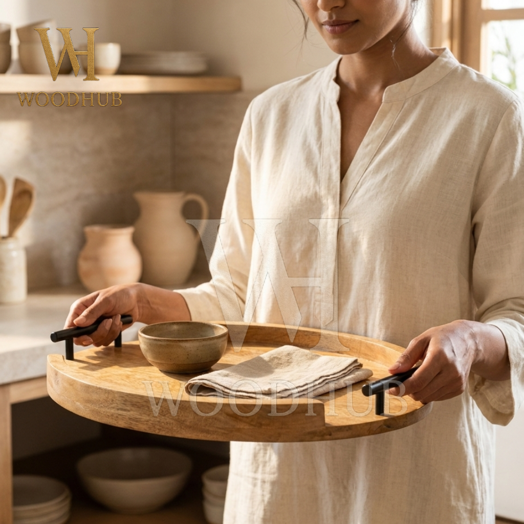 White Wooden Tray Set – 2 Pcs Set | Woodhub.pk 5 White Wooden Tray Set – 2 Pcs Set | Woodhub.pk