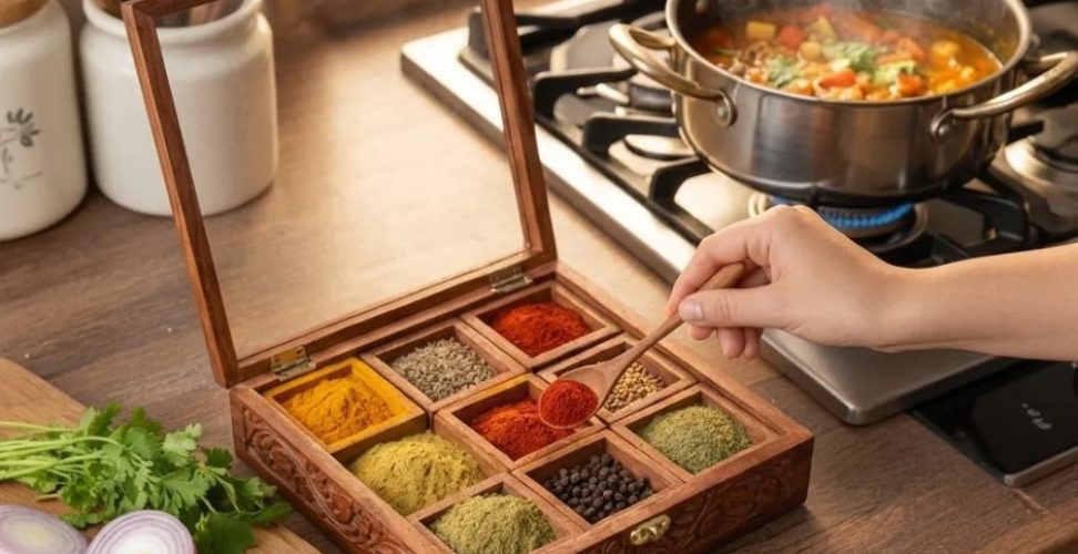 Wooden Masala Box Pakistan most trusted masala box seller Woodhub